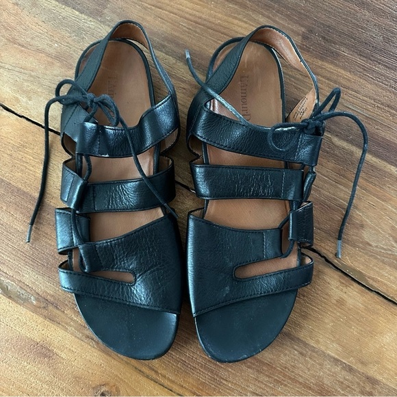 L’Amour Des Pieds Digbee Black Leather Lace-Up Gladiator Sandals Size 9 - Picture 2 of 15
